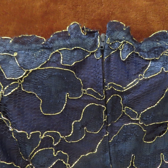 vintage rare pol' atteu blue/purple silk evening dress sz 5/6 NWT - Picture 4 of 7